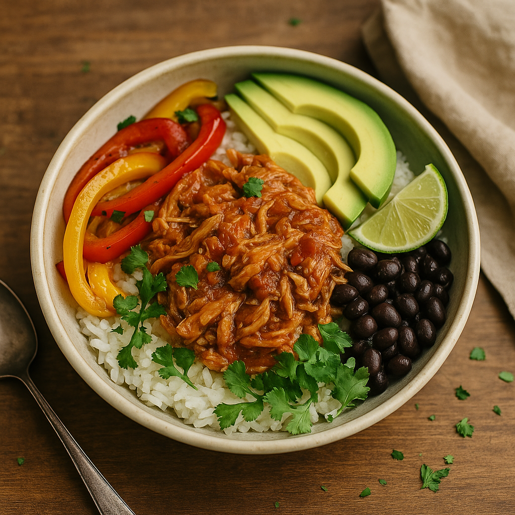 One-Skillet Fajita Chicken Rice Bowl (High-Protein & Meal-Prep Friendly)