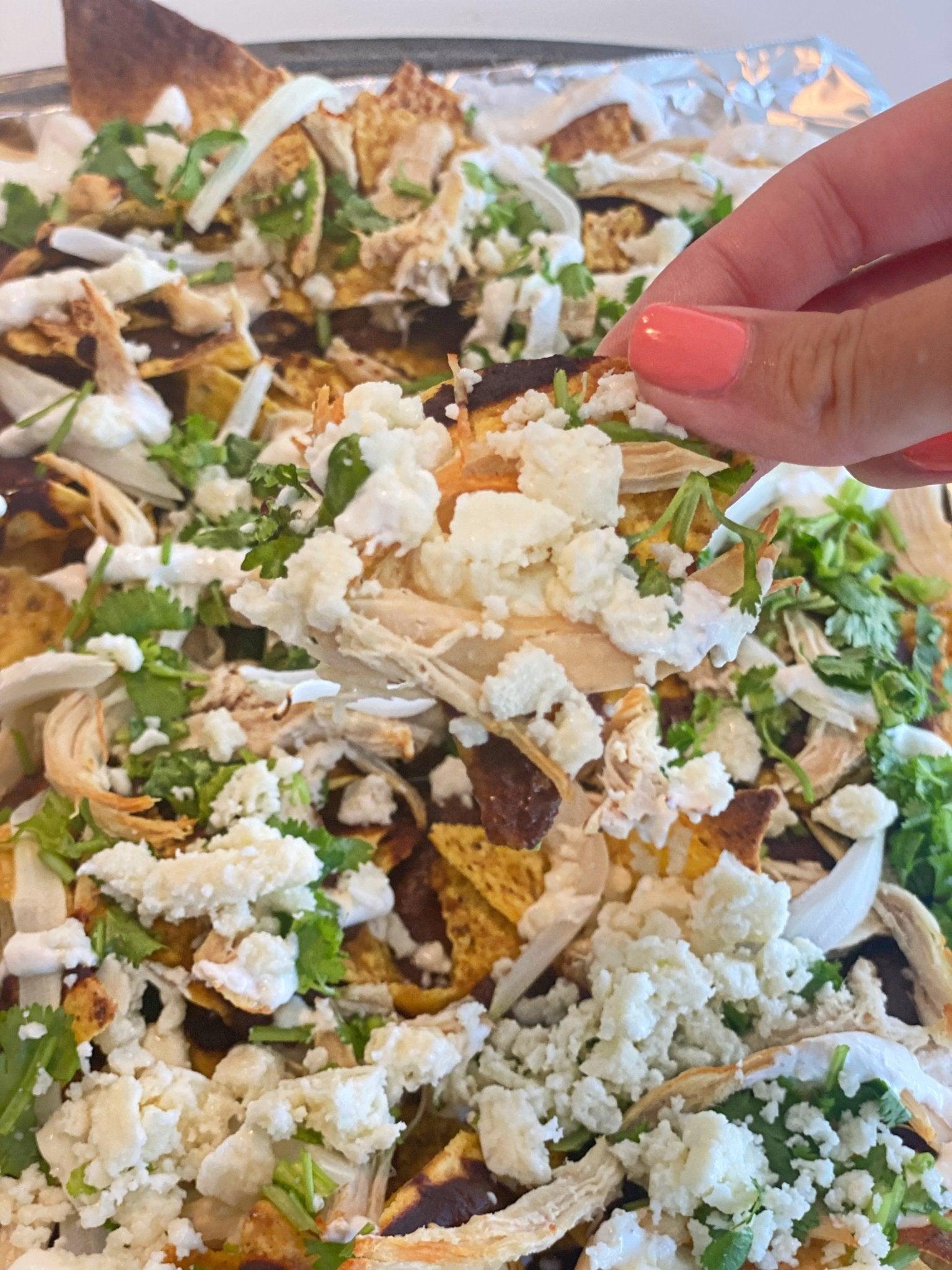 Shredded Chicken Mole Nachos - Saucy Lips Foods
