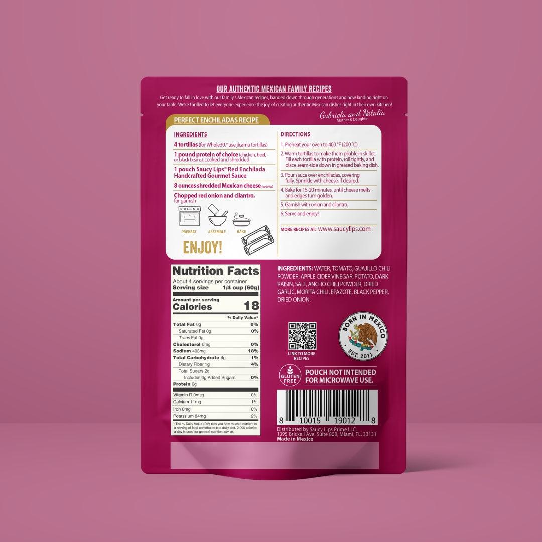 Traditional Red Enchilada Sauce - Saucy Lips Foods - Authentic Sauce Flavors from the Heart of México