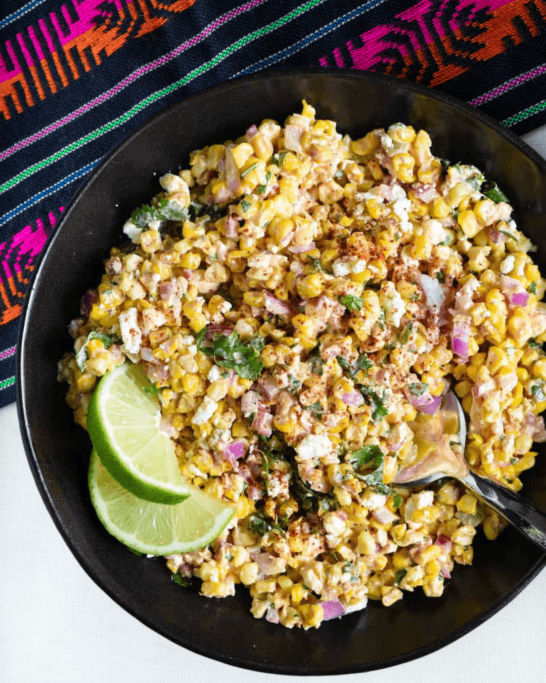 Mexican Street Corn Salad with a Zesty Dressing