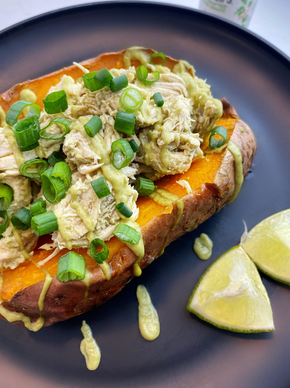 Whole30 Cilantro Chicken Stuffed Sweet Potatoes