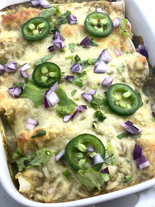 Enchilada Suizas - Saucy Lips Foods - Authentic Flavors from the Heart of México