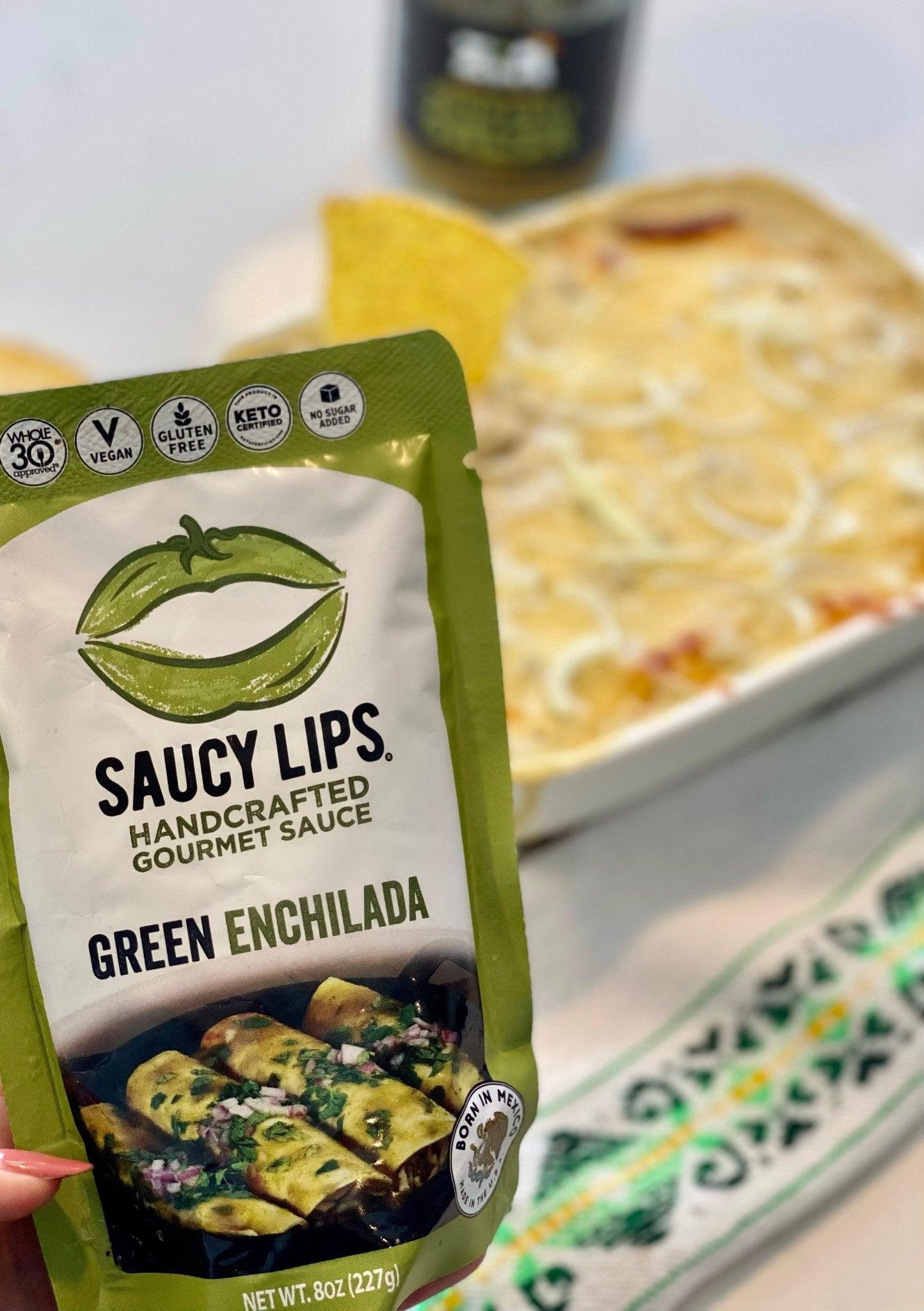 Green Chicken Enchilada Dip - Saucy Lips Foods