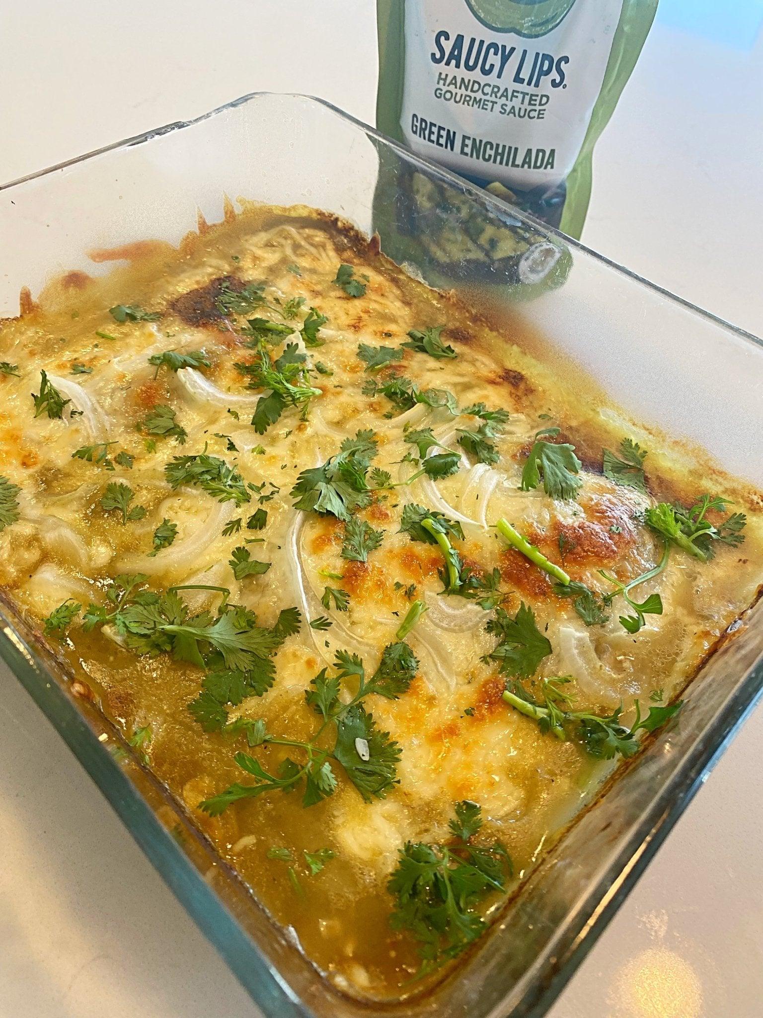 Green Salsa Chicken Bake - Saucy Lips Foods