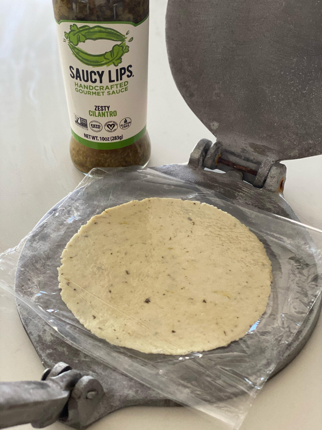 Homemade Corn Tortillas - Cilantro flavored!!
