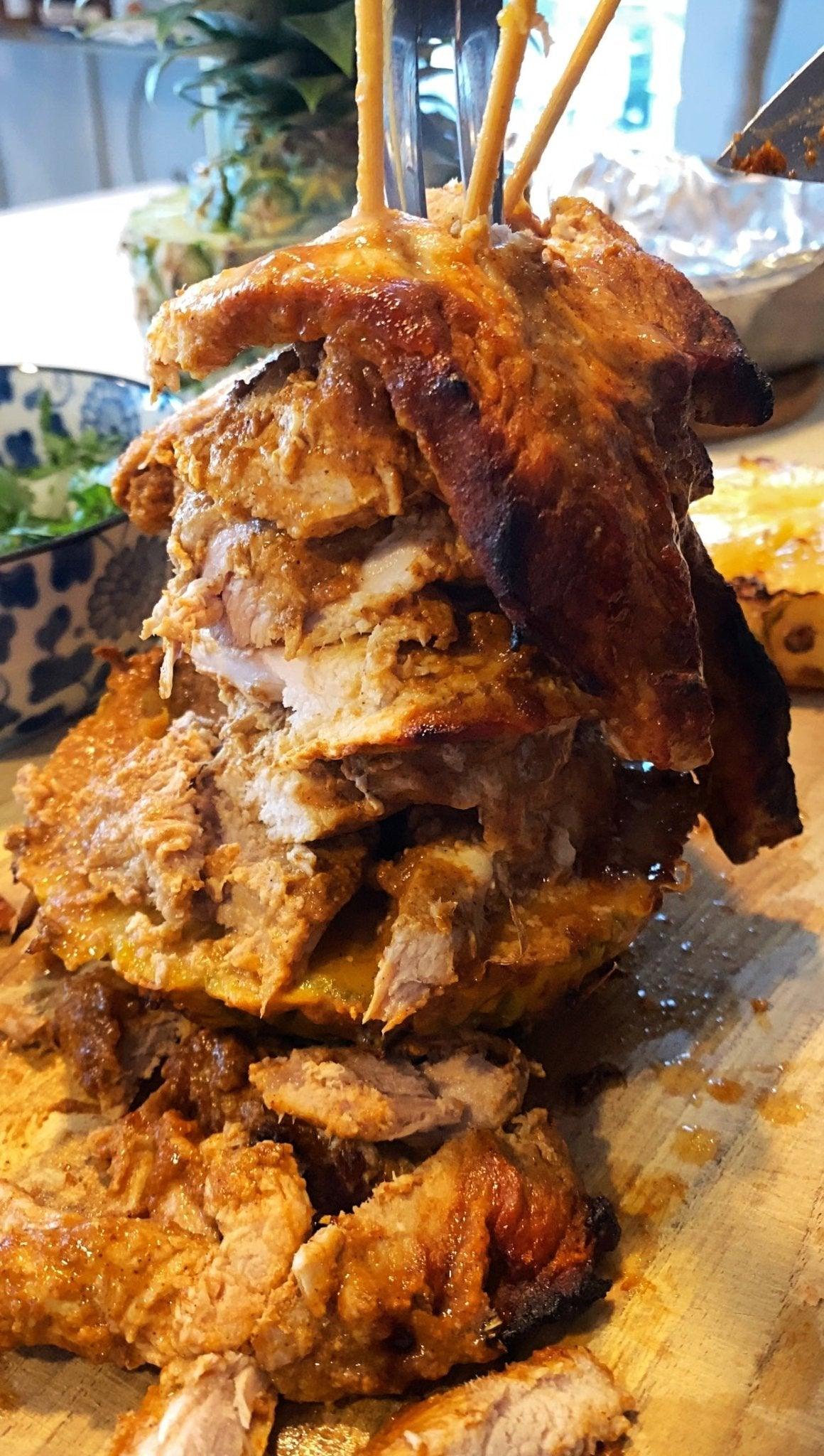 Homemade Trompo al Pastor - Saucy Lips Foods