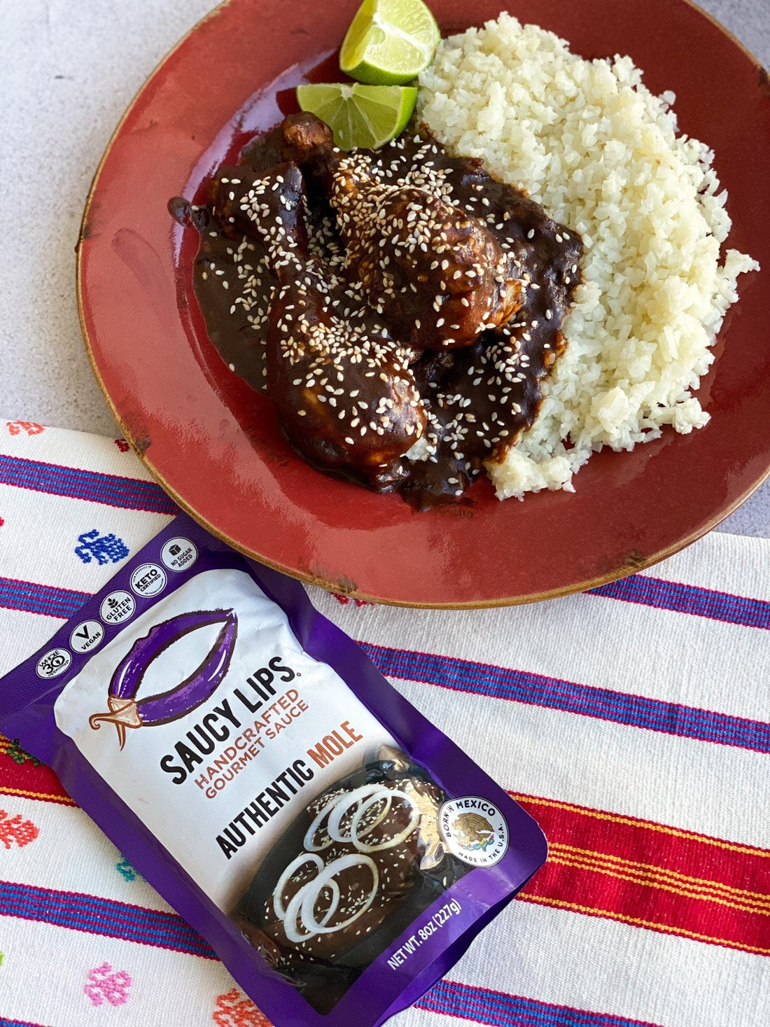 Mole Chicken Drumsticks - Saucy Lips Foods - Authentic Flavors from the Heart of México