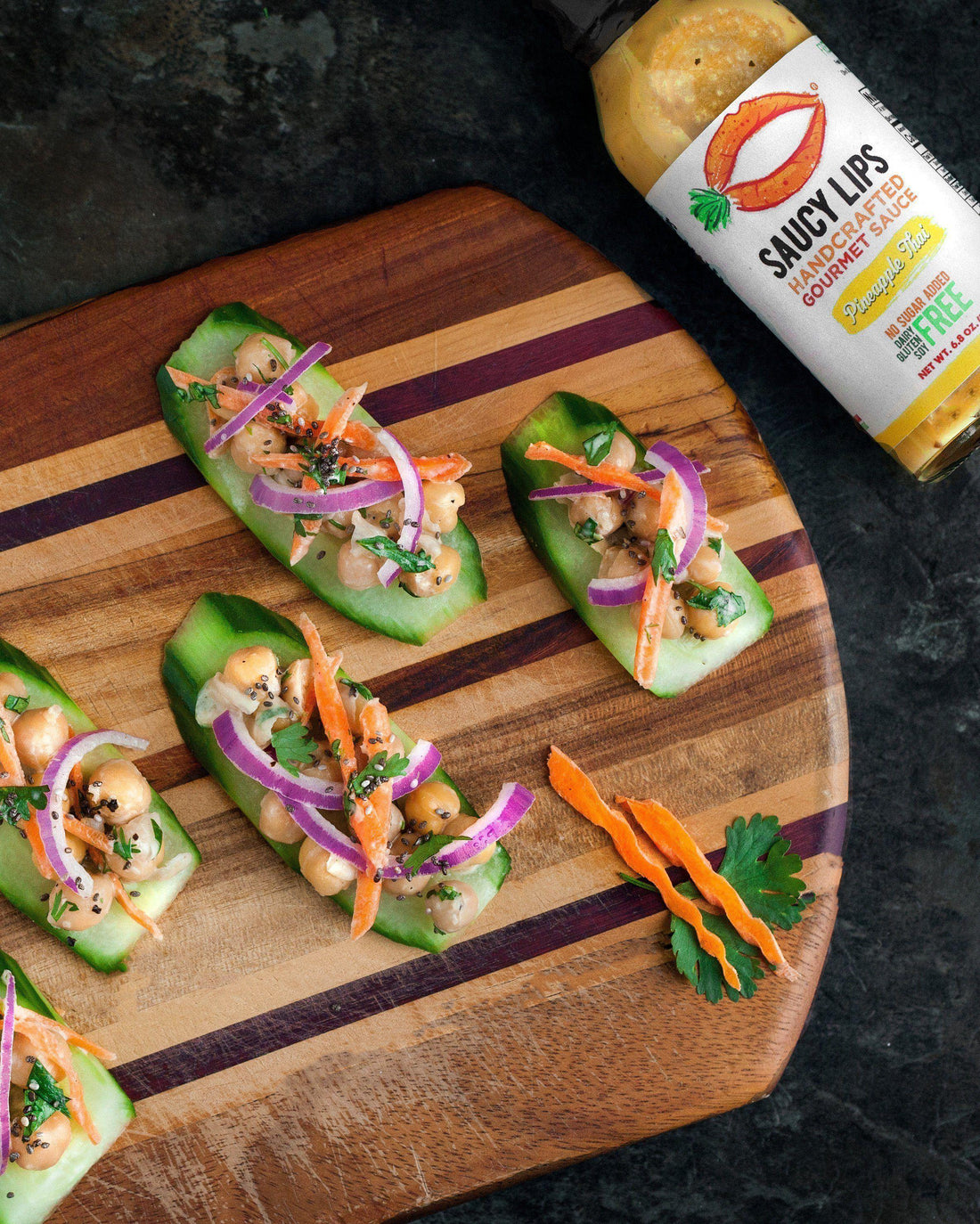 Vegan Thai Chickpea Cucumber Bites
