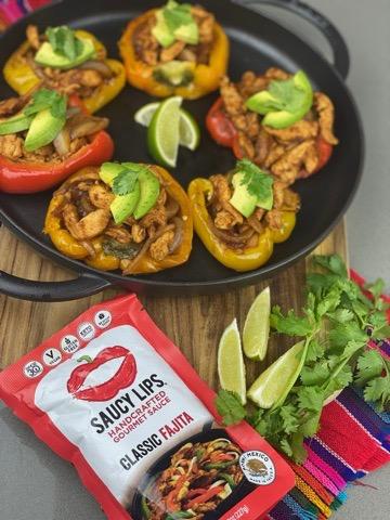 Whole30 Chiles Rellenos de Fajitas - Saucy Lips Foods - Authentic Flavors from the Heart of México