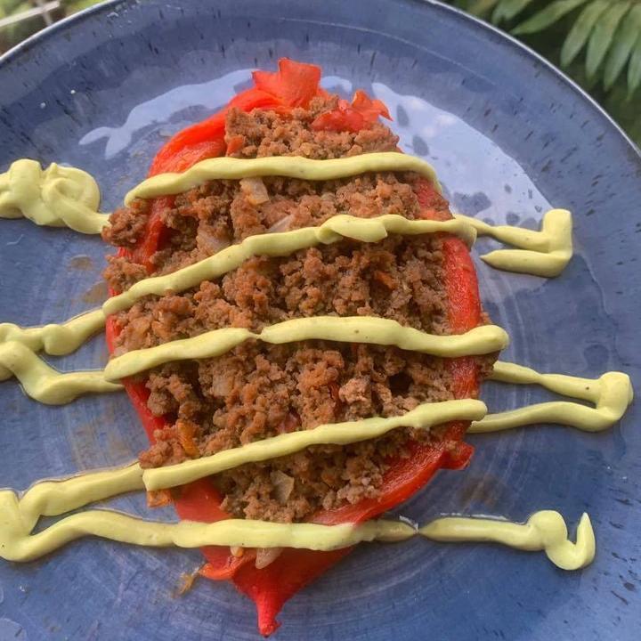 Whole30® Stuffed Peppers and Creamy Cilantro Sauce