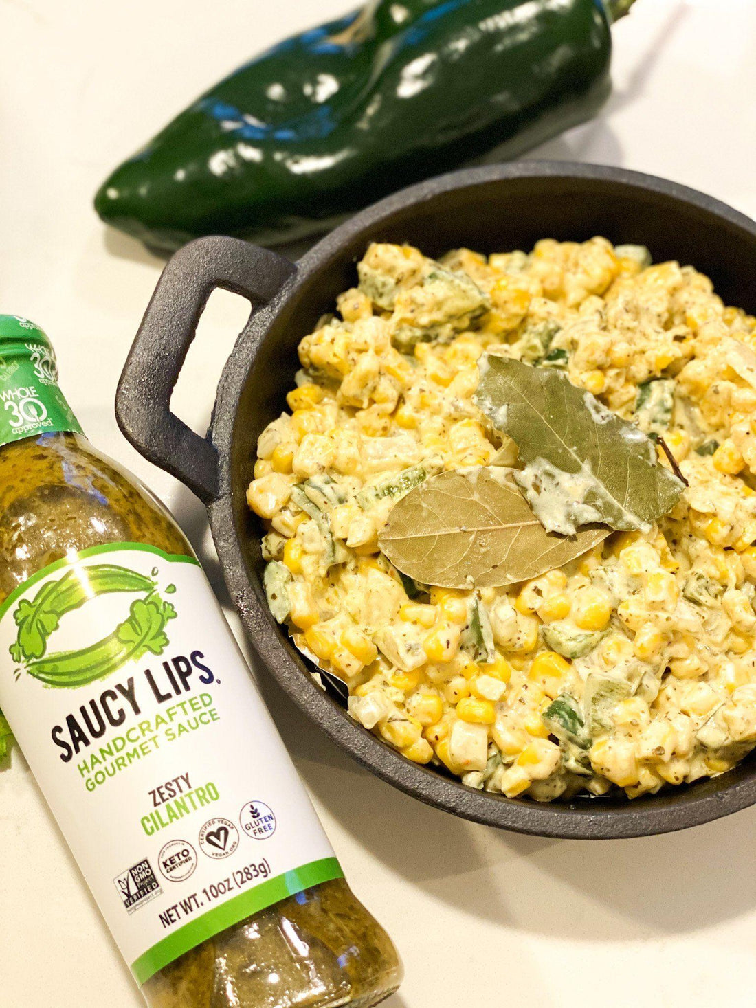 Zesty Poblano Corn Dip