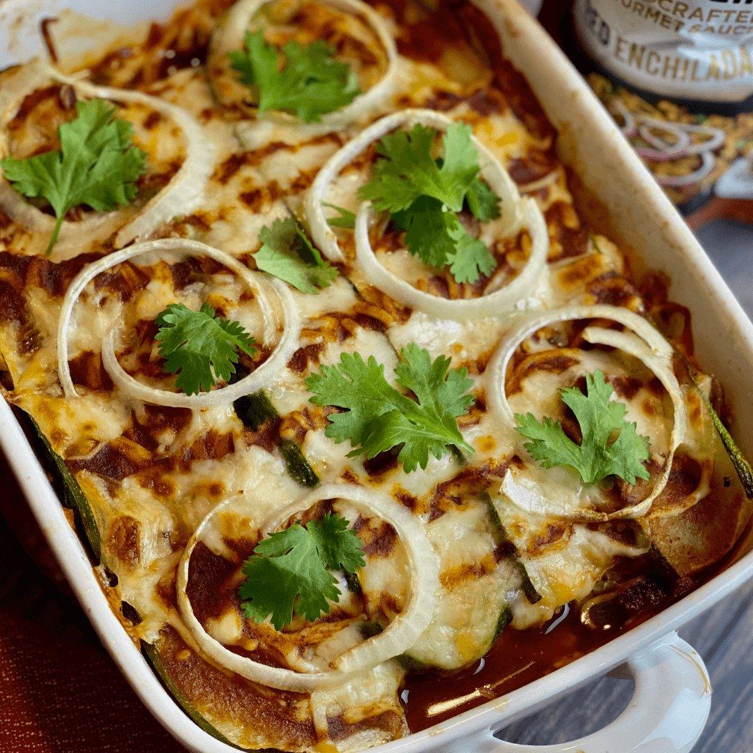Zucchini Enchilada Casserole - Saucy Lips Foods