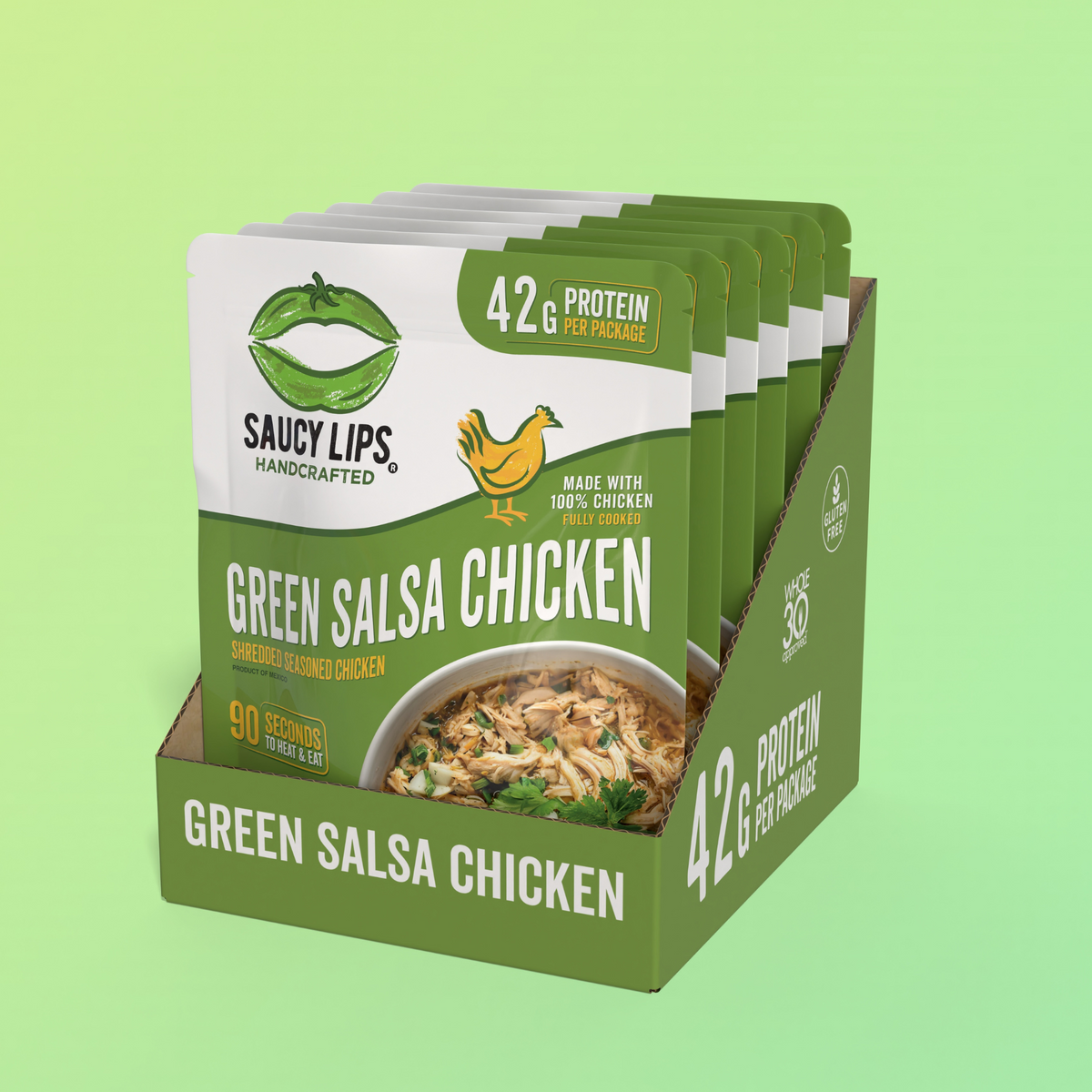 Green Salsa Chicken – 42g Protein | Ready in 90 Seconds