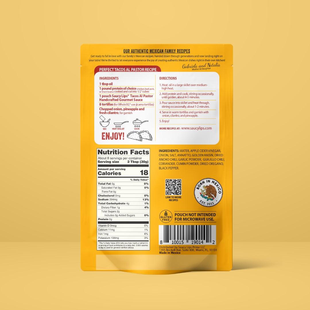 Street - Style Al Pastor Sauce - Saucy Lips Foods - Authentic Sauce Flavors from the Heart of México